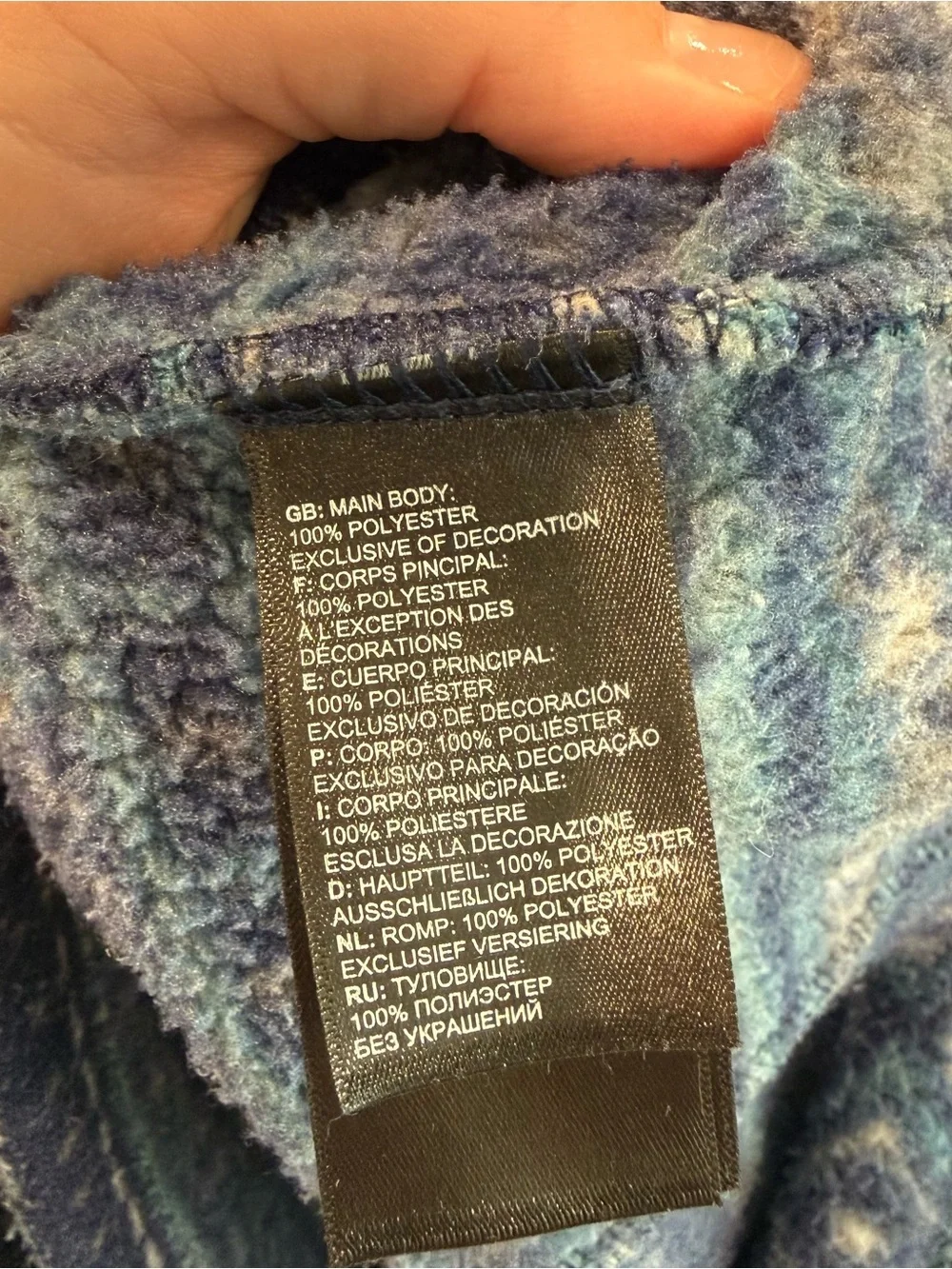 The North Face Tsillan fleece pullover sweatshirt fair isle blue XL men’s